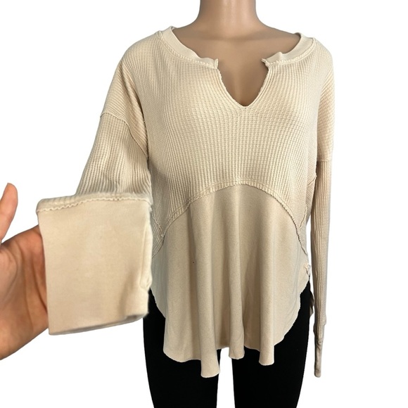 Free People Montery Thermal Top Cream - Picture 4 of 9